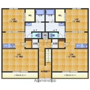 メション五稜郭公園【1階】の間取り